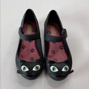 Mini Melissa Black Cat Kids Shoes Size 11